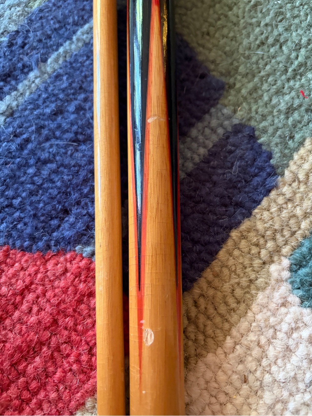 Vintage pool cue stick and carrying case 17 oz. Red white and blue. Billiards. - Picture 6 of 8